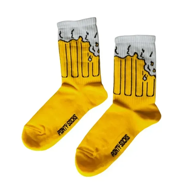Жовті шкарпетки у вигляді пива Ponty Socks