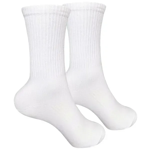 Однотонні білі високі шкарпетки База 1and1