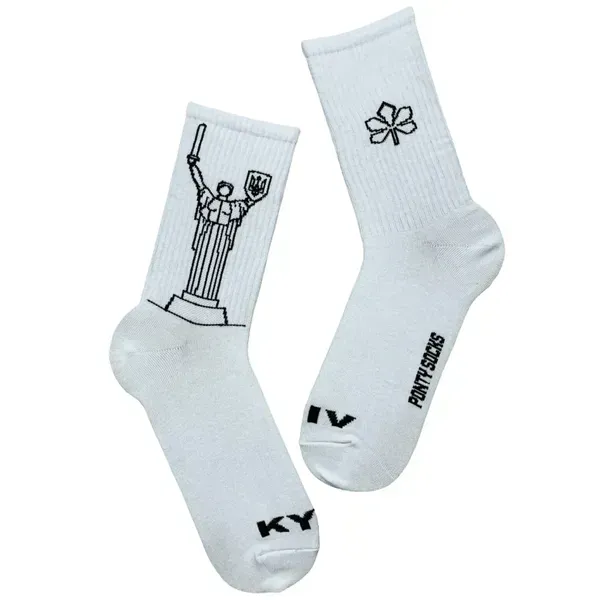 Білі шкарпетки Київ Ponty Socks — подарунок колезі
